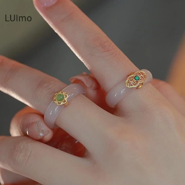 Luimo Retro Ngọc Nhẫn Đá Tối Giản - Trang sức tay SBS, giảm giá 33.370 VND 2
