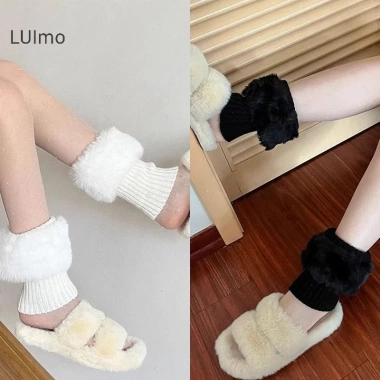 Luimo Thu Đông Ngắn Lật Trọng Nữ - Legging Nhiệt Tất JK Gió Dệt Kim Len SBS