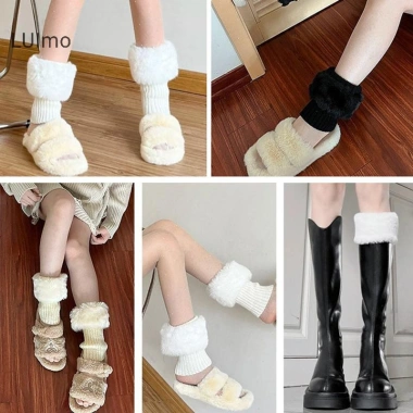 Luimo Thu Đông Ngắn Lật Trọng Nữ - Legging Nhiệt Tất JK Gió Dệt Kim Len SBS