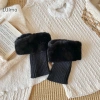 Luimo Thu Đông Ngắn Lật Trọng Nữ - Legging Nhiệt Tất JK Gió Dệt Kim Len SBS 5