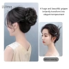Luimo Tóc Bun Sống Động Bud Co Giãn Nữ Lộn Xộn Giả Miếng Lót Tóc Nhiệt Độ Cao Lụa SBS 2