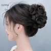 Luimo Tóc Bun Sống Động Bud Co Giãn Nữ Lộn Xộn Giả Miếng Lót Tóc Nhiệt Độ Cao Lụa SBS 4