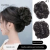 Luimo Tóc Bun Sống Động Bud Co Giãn Nữ Lộn Xộn Giả Miếng Lót Tóc Nhiệt Độ Cao Lụa SBS 7