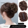 Luimo Tóc Bun Sống Động Bud Co Giãn Nữ Lộn Xộn Giả Miếng Lót Tóc Nhiệt Độ Cao Lụa SBS 9