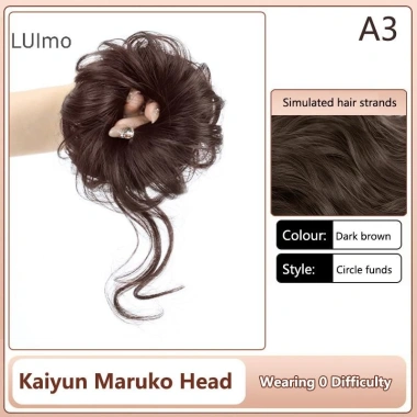 Luimo Tóc Tổng Hợp Bun Lông Tơ Xoăn Co Giãn Đuôi Ngựa Fixator Phần Mở Rộng Nữ SBS 49.680đ