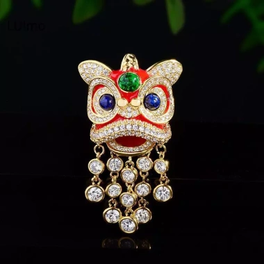 LUImo Trâm Cài Động Vật Dễ Thương Cung Ngựa & Sư Tử - Quà Tặng Năm Mới