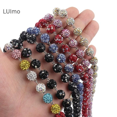LUImo Vòng Hạt Kim Cương Giả Punk Unisex Dây Xích Eo Sang Trọng Phụ Kiện Gothic Đa Năng cho Túi và Dây Đeo SBS