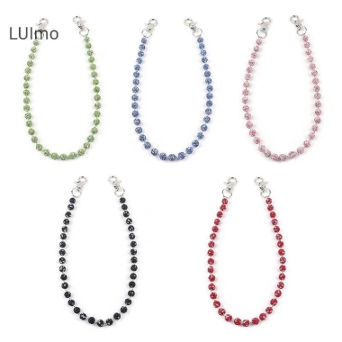 LUImo Vòng Hạt Kim Cương Giả Punk Unisex Dây Xích Eo Sang Trọng Phụ Kiện Gothic Đa Năng cho Túi và Dây Đeo SBS