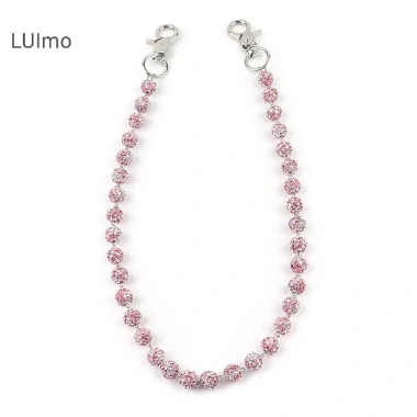 LUImo Vòng Hạt Kim Cương Giả Punk Unisex Dây Xích Eo Sang Trọng Phụ Kiện Gothic Đa Năng cho Túi và Dây Đeo SBS