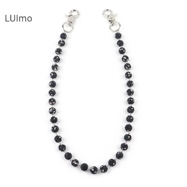LUImo Vòng Hạt Kim Cương Giả Punk Unisex Dây Xích Eo Sang Trọng Phụ Kiện Gothic Đa Năng cho Túi và Dây Đeo SBS