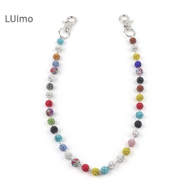 LUImo Vòng Hạt Kim Cương Giả Punk Unisex Dây Xích Eo Sang Trọng Phụ Kiện Gothic Đa Năng cho Túi và Dây Đeo SBS