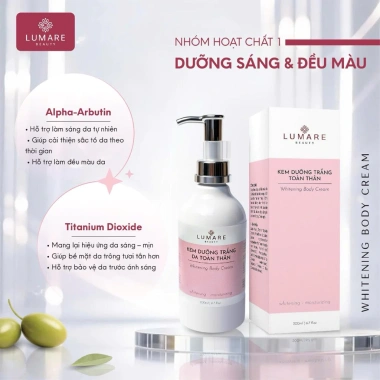 Lumare Body Lotion Alpha-Arbutin Glycerin – Dưỡng ẩm sâu, da sáng, thẩm nhanh, 199.000 VND 2