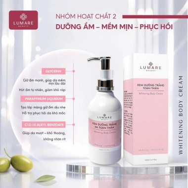 Lumare Body Lotion Alpha-Arbutin Glycerin – Dưỡng ẩm sâu, da sáng, thẩm nhanh, 199.000 VND 5