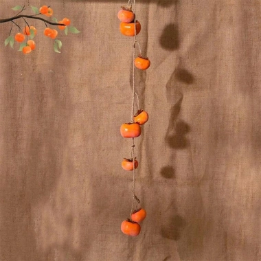 LUNANOV Quả Hồng Nhân Tạo 80cm - 8 Quả Nhựa Cam, Trái Cây Sương Mù, Hoa Hồng, Mặt Dây Chuyền Nhà Hàng 67.100₫