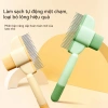 Lược 2 trong 1 Gỡ Rối và Hút Lông Rụng Cho Mèo Chó Thép Không Gỉ 1 Chạm Sau Tắm
