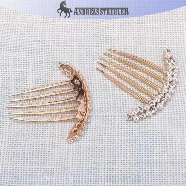Lược 5 răng Onetimingfine ngọc trai pha lê - Kẹp tóc cưới, kim cương giả, 27.000đ