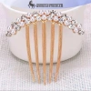 Lược 5 răng Onetimingfine ngọc trai pha lê - Kẹp tóc cưới, kim cương giả, 27.000đ 3