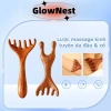 Lược Massage Gỗ Đàn Hương 5 Móng GlowNest - Máy Mát Xa Huyệt Đầu, Thư Giãn Da Đầu, Giảm Căng Thẳng 2