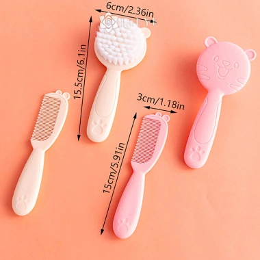 Lược tóc trẻ em Qrhyk 2 chiếc - mềm nylon, di động, giúp bé tự chăm sóc tóc, giảm rối, giá ưu đãi 69.876₫