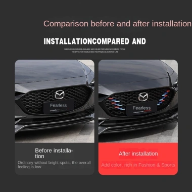 Lưới Ba Màu Mazda 3 2.020-2.026 - Dải Linh Kiện Trang Trí, Miếng Dán Kim Sa Lấp Lánh, Sửa Đổi Độc Đáo 3