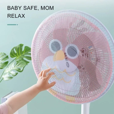 Lưới bọc lồng quạt an toàn cho bé, vải lưới thoáng gió, giây rút đa kích thước, giảm giá hấp dẫn 5