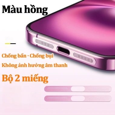 Lưới chống bụi loa kim loại cổng sạc iPhone 17-16-15-14-13-12 Pro Max - Giá 35.800