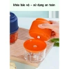 Lưỡi Dao 3 Cánh Inox 304 Xay Thịt, Hạt, Cháo, Tỏi, Ớt Mini, Dung Lớn, Sạc Type C 5