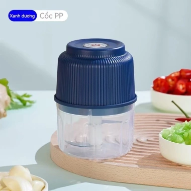 Lưỡi Dao 3 Cánh Inox 304 Xay Thịt, Hạt, Cháo, Tỏi, Ớt Mini, Dung Lớn, Sạc Type C 8