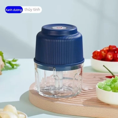Lưỡi Dao 3 Cánh Inox 304 Xay Thịt, Hạt, Cháo, Tỏi, Ớt Mini, Dung Lớn, Sạc Type C 9
