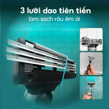 Lưỡi dao Gillette Mach 3 Clean Shave thay thế 2 chiếc - Cắt mượt, bền bỉ, giảm 22%
