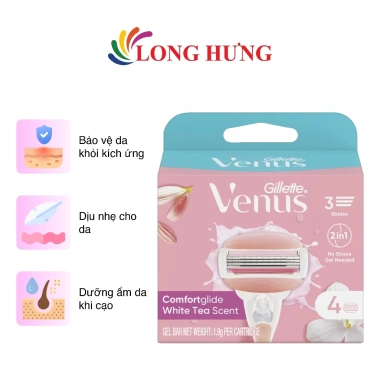Lưỡi dao Gillette Venus Comfortglide White Tea 4 cái - Giá chỉ 369.000₫
