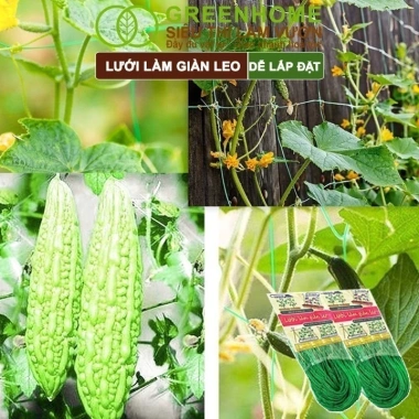 Lưới giàn cây leo 90x180cm - Bền, lắp nhanh, không viền, bầu mướp - 22.442₫