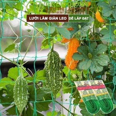 Lưới giàn cây leo 90x180cm - Bền, lắp nhanh, không viền, bầu mướp - 22.442₫