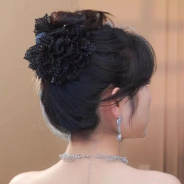 Lưới Hoa Vuốt Kẹp Tóc Mạnh Mẽ Giữ Chắc, Chống Trơn Trượt - Phù Hợp Ngày Lễ cho Tóc Dày và Mỏng