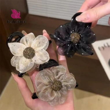 Lưới Kim Cương Giả Hoa Vuốt Tóc Nữ Bé Gái Voan Hoa Ngọt Ngào, Thanh Lịch, Thời Trang Hàn Quốc, Giá chỉ 41.904đ