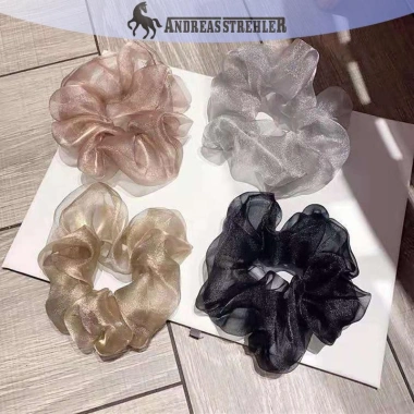 Lưới phản quang Scrunchies cao su lớn Đàn hồi trơn VN - Giá ưu đãi 35.339 VND