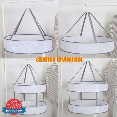 Lưới phơi quần áo 2 lớp gập gọn – Giao 3-5 ngày, thích hợp du lịch & cắm trại