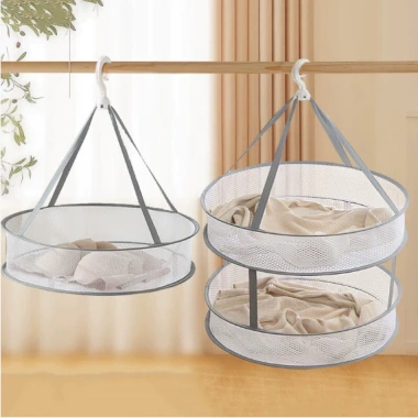 Lưới phơi quần áo 2 lớp gập gọn – Giao 3-5 ngày, thích hợp du lịch & cắm trại