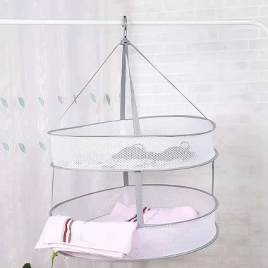Lưới phơi quần áo 2 lớp gập gọn – Giao 3-5 ngày, thích hợp du lịch & cắm trại
