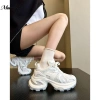 Lưới Thoáng Khí Trắng Bố Giày Nữ Xuân Hè Đế Dày Tăng Chiều Cao Giày Thể Thao 9