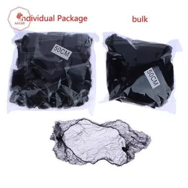 Lưới tóc đen co giãn 50 chiếc Size 30/50/60cm gói tóc vô hình giảm giá 64.000₫