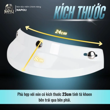 Lưỡi Trai ROUND ZOOM Gắn Mũ Bảo Hiểm Chính Hãng - Đủ Màu, Freeship, Nón Napoli 2