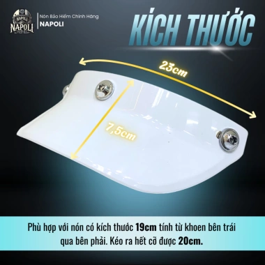 Lưỡi Trai ZOOM Ốc Titan Màu Xi - Gắn Mũ Bảo Hiểm, Nón Napoli CHÍNH HÃNG FREESHIP 69.900 VND 2