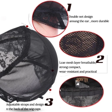 Lưới trùm tóc Mũ làm tóc giả có dây điều chỉnh, mũ trùm đầu - Giá 75.000 VNĐ 2 Lưới trùm tóc Mũ làm tóc giả có dây điều chỉnh, mũ trùm đầu - Giá 75.000 VNĐ 2