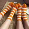 Lươn sọc Cam trắng thoáng khí - Vớ nữ mùa hè, hoạt hình vui nhộn, vớ cặp đôi 7