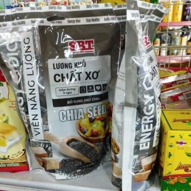 Lương khô chất xơ giảm đường, ít ngọt, bổ sung hạt chia SBT 500g - Giá chỉ 50.000đ