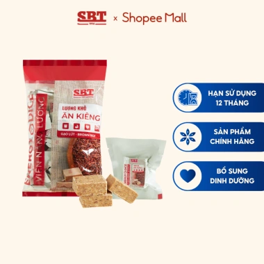 Lương Khô Mini SBT Vị Gạo Lứt 950g - Giảm Đường Ít Ngọt Chính Hãng Giá 136.500