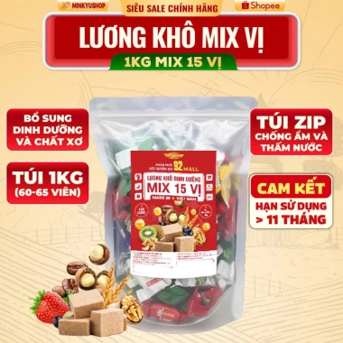 Lương Khô Mix 15 Vị Hạt Dinh Dưỡng Trái Cây - Bổ Năng Lượng Ăn Vặt Thay Bữa, Giá 127k
