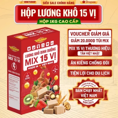Lương Khô Mix 15 Vị Hạt Dinh Dưỡng Trái Cây - Bổ Năng Lượng Ăn Vặt Thay Bữa, Giá 127k 10 Lương Khô Mix 15 Vị Hạt Dinh Dưỡng Trái Cây - Bổ Năng Lượng Ăn Vặt Thay Bữa, Giá 127k 10