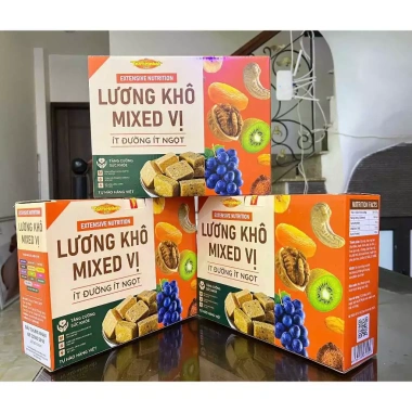 Lương khô Tân Việt Nhật 1kg Mix Vị - Hộp Tết quà biếu tặng, giảm còn 150.000đ